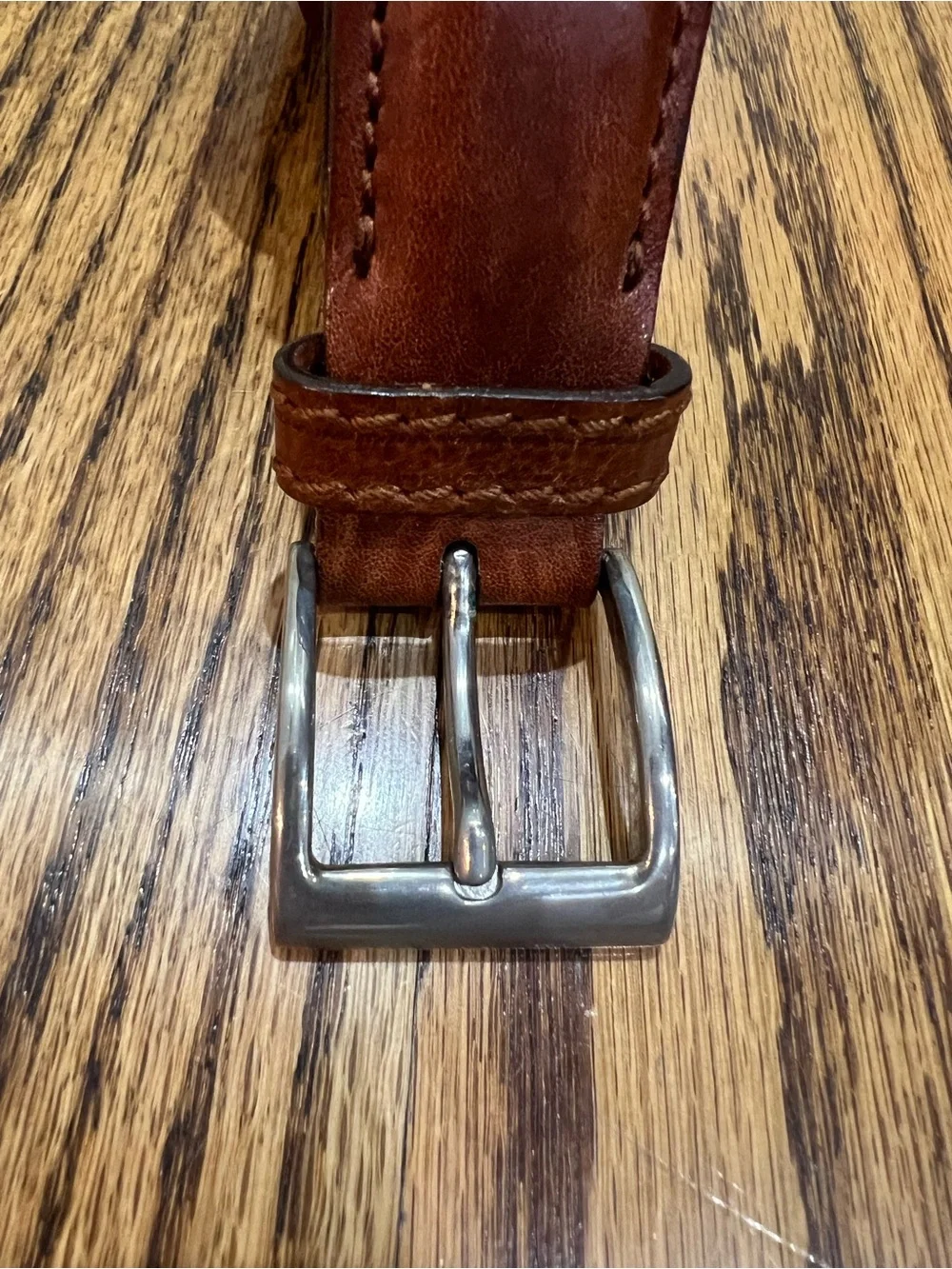 Polo Ralph Lauren Full Grain Leather Belt Saddle Brown Bridle Patina